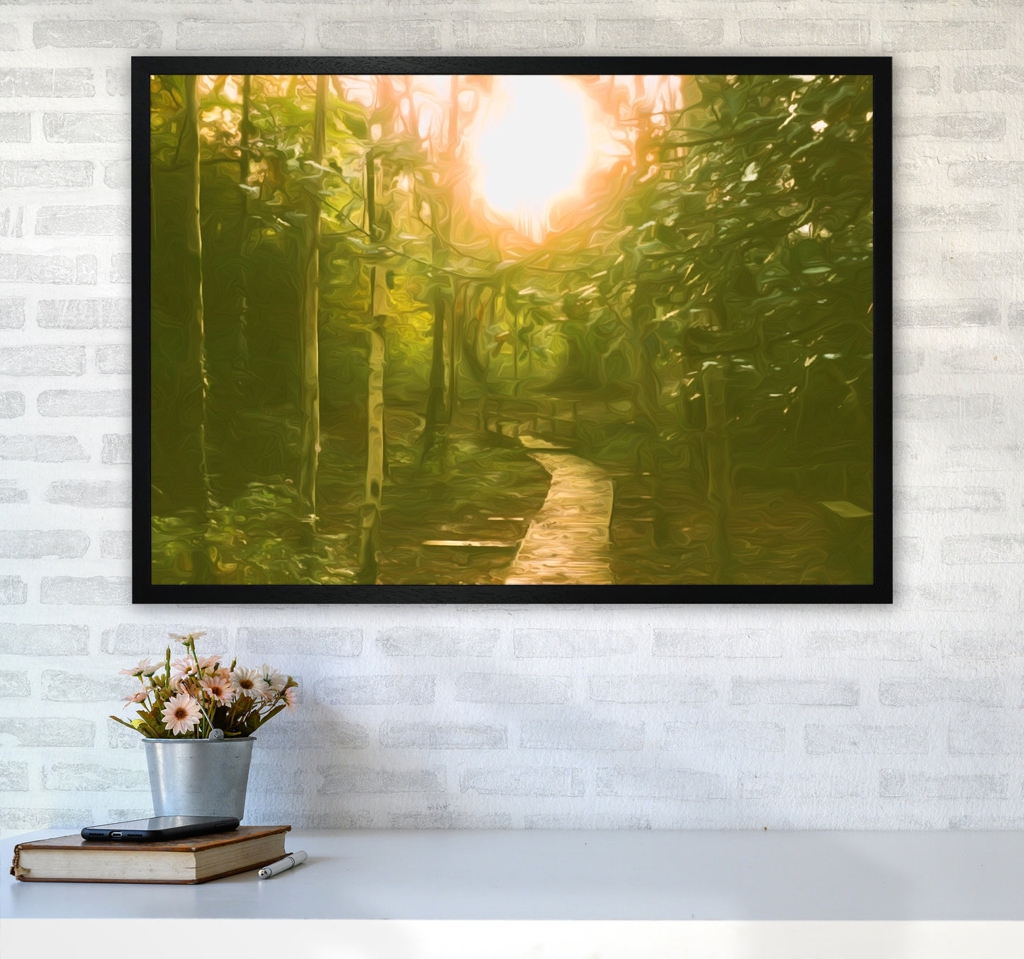Autumn wood A1 White Frame