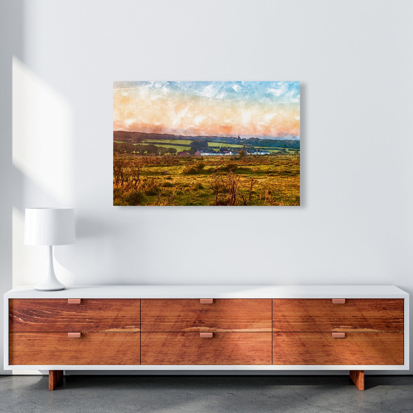 Looking over Dartmoor A1 Canvas