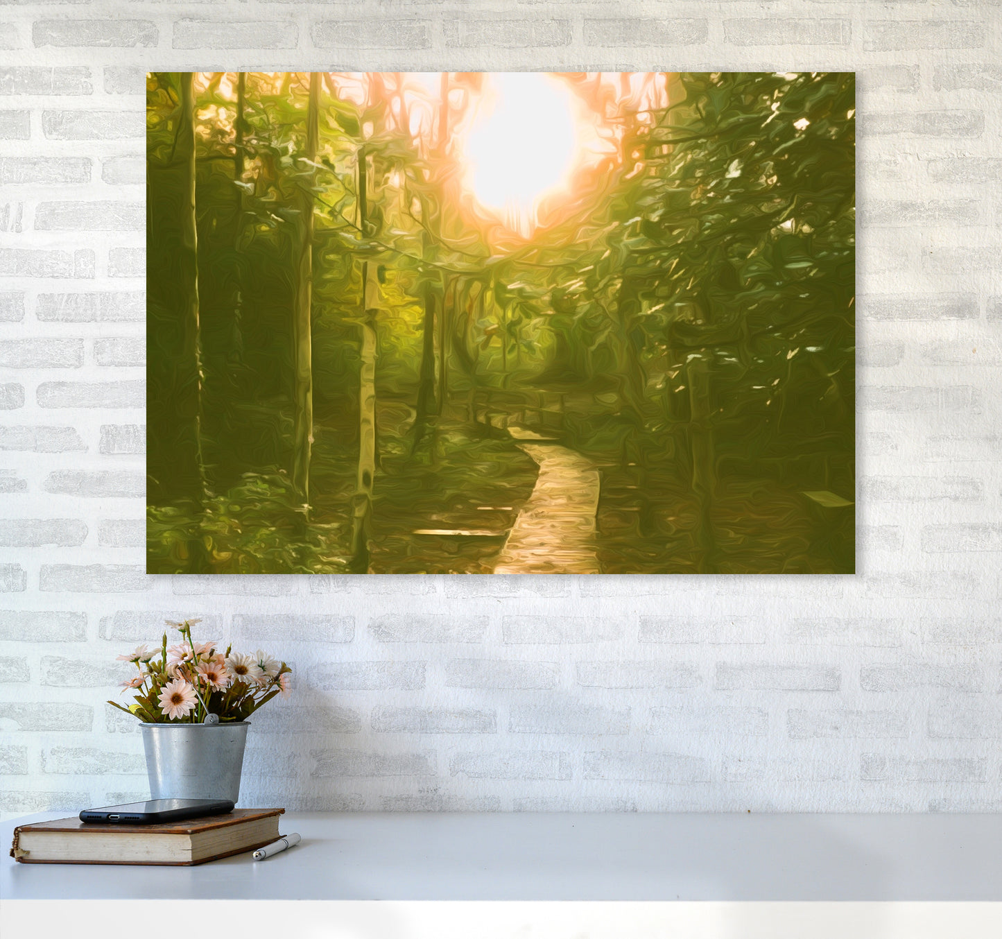 Autumn wood A1 Black Frame