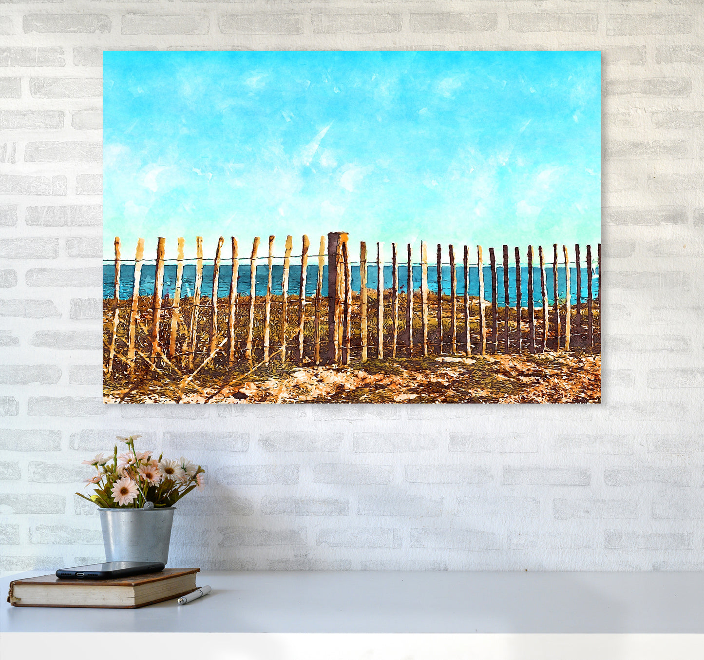 A day at the beach A1 Black Frame