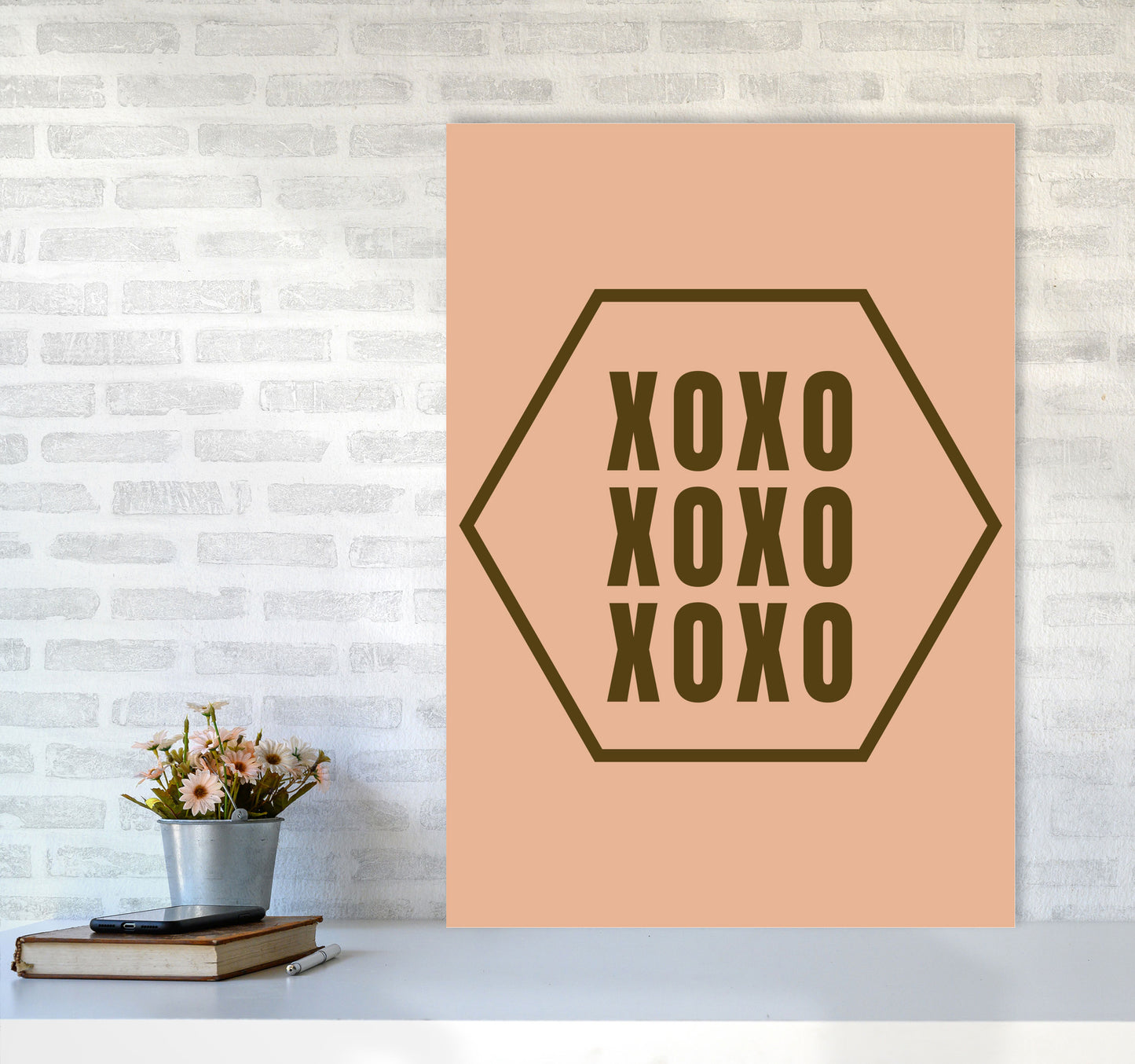 XOXO Art Print by Proper Job Studio A1 Black Frame