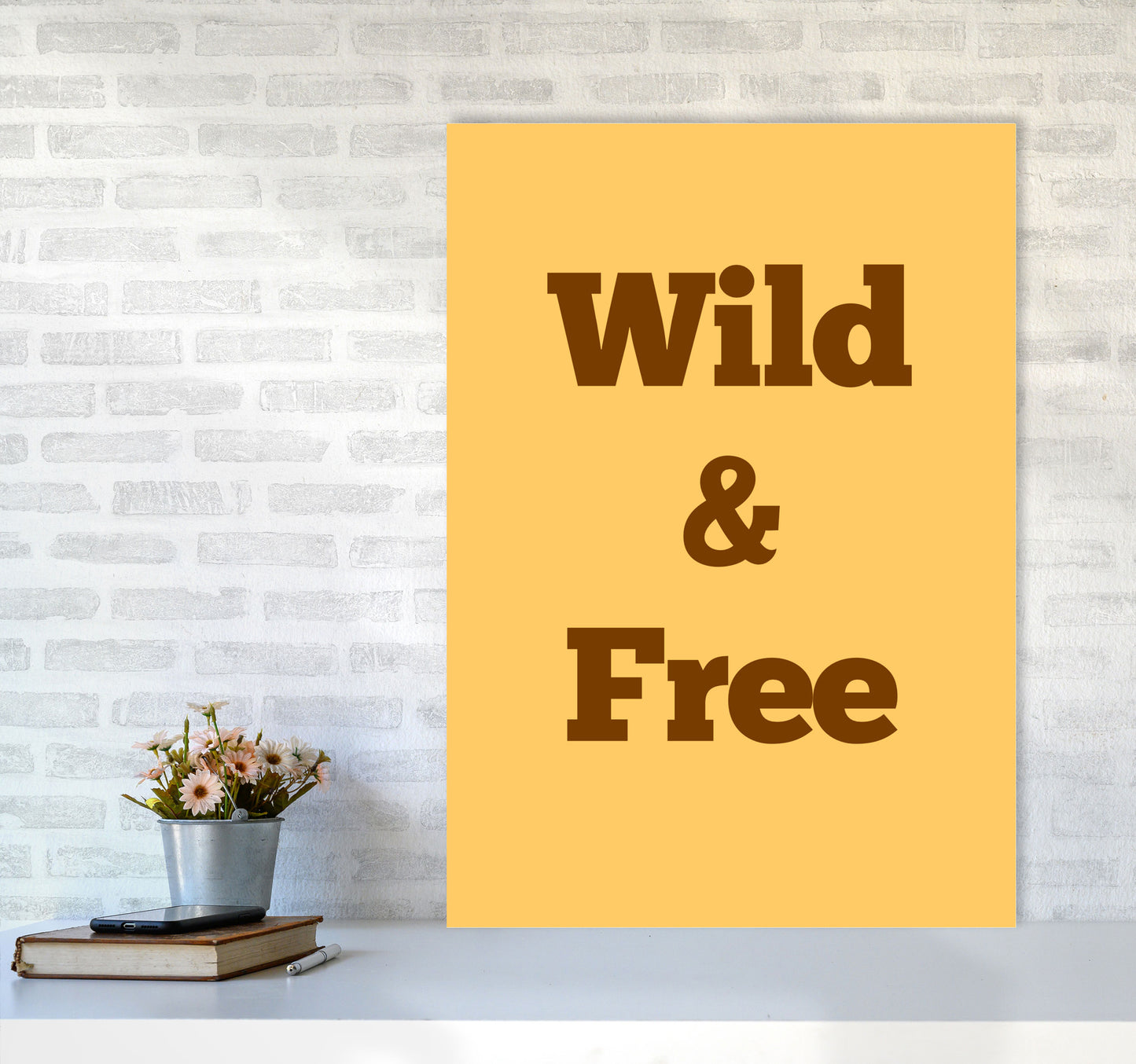 Wild & Free Art Print by Proper Job Studio A1 Black Frame