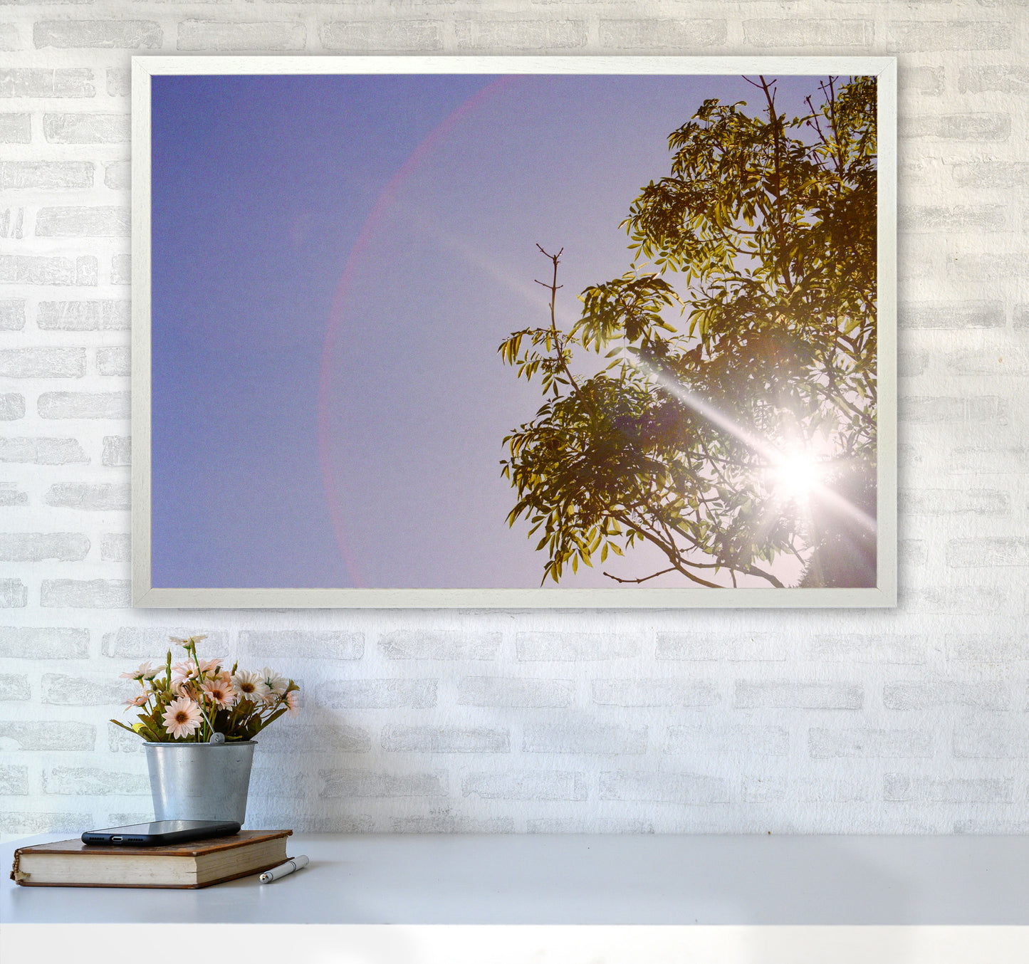 Summer haze Art Print by Proper Job Studio A1 Oak Frame