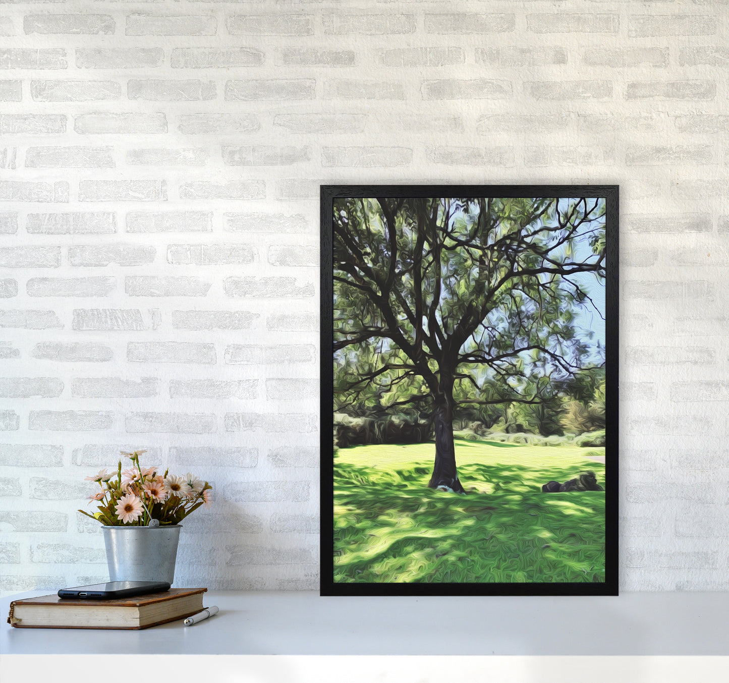 Tree A2 White Frame