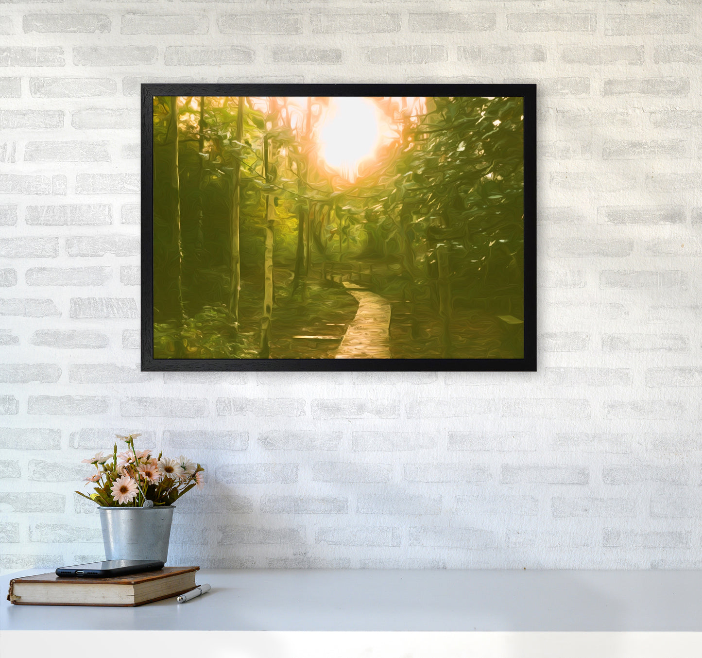 Autumn wood A2 White Frame