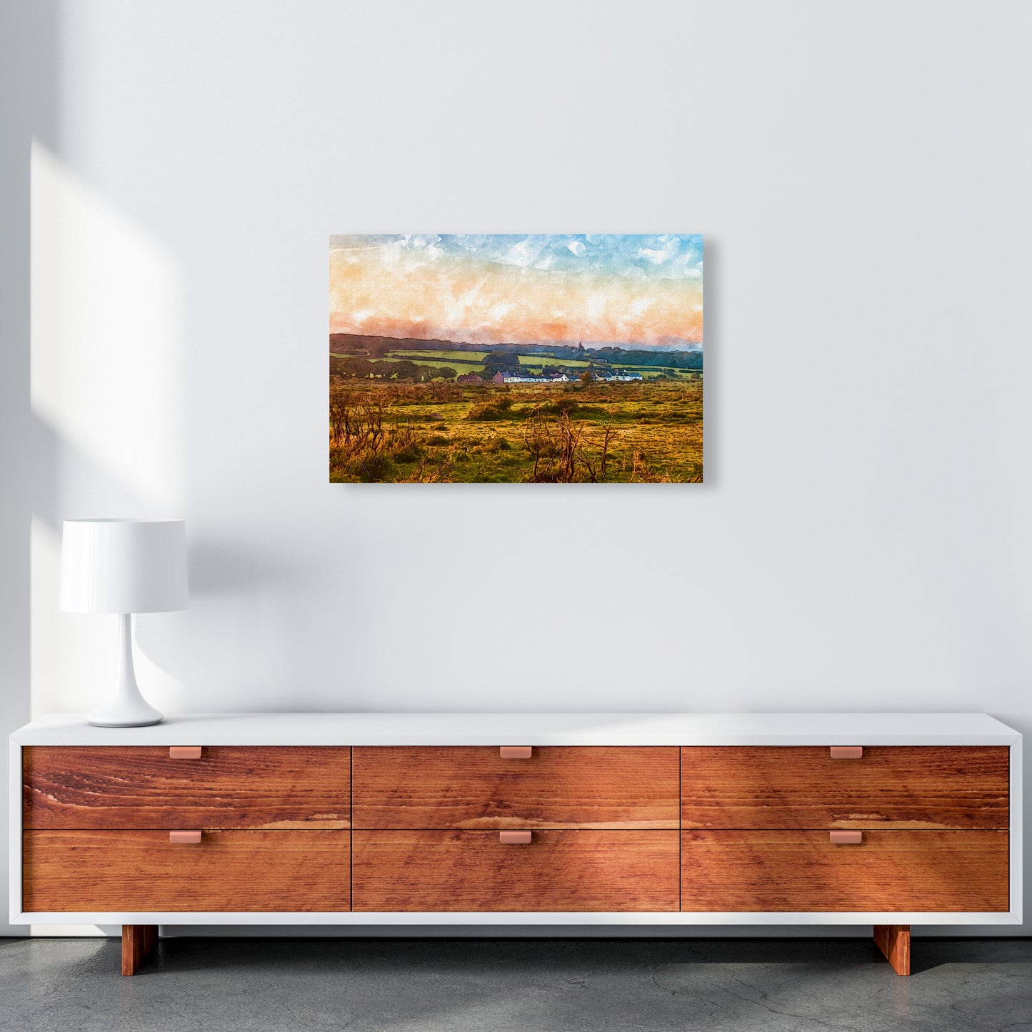 Looking over Dartmoor A2 Canvas