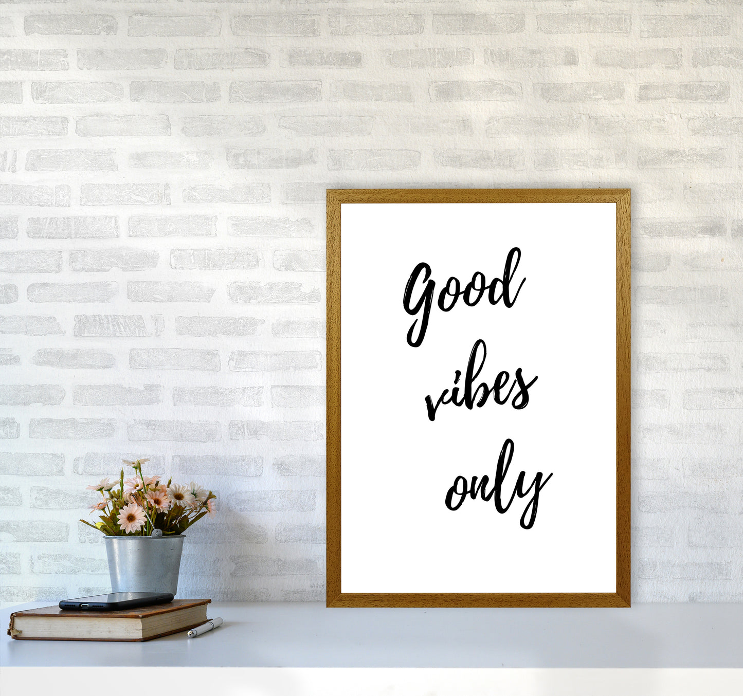 Good vibes only Quote Art Print by Proper Job Studio A2 Print Only