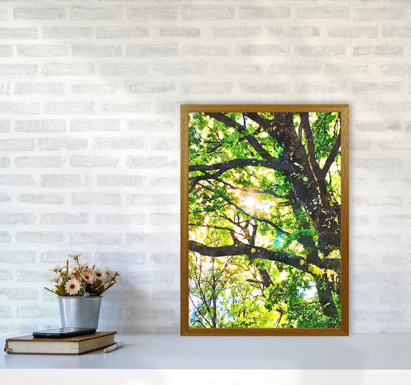 Sun through green leaves A2 Print Only