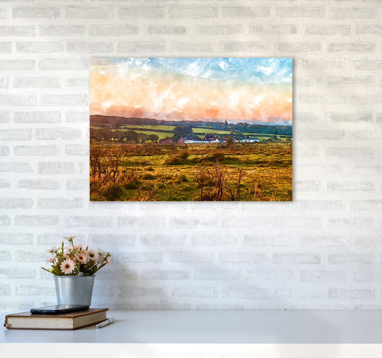 Looking over Dartmoor A2 Black Frame