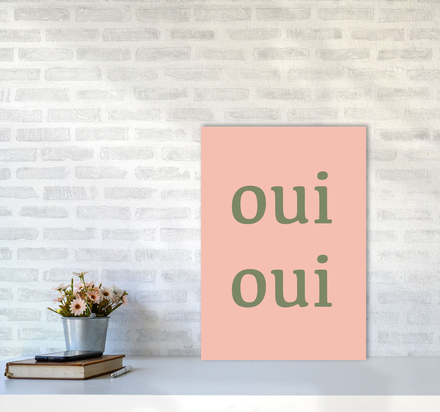 OUI OUI Art Print by Proper Job Studio A2 Black Frame