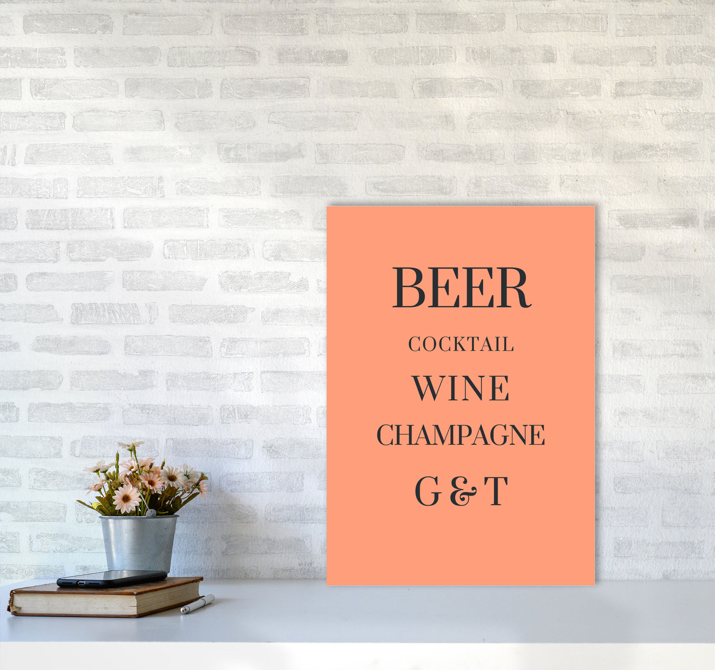 Drinks Art Print by Proper Job Studio A2 Black Frame
