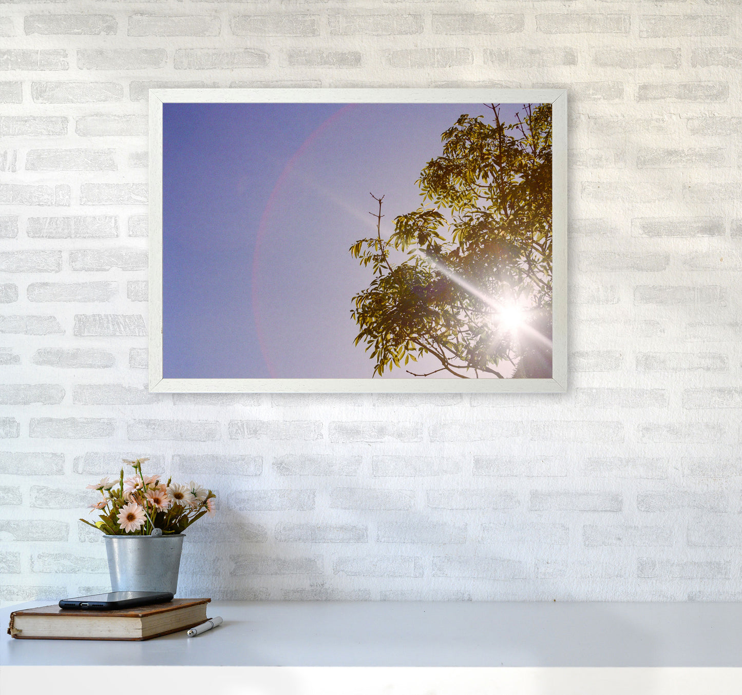Summer haze Art Print by Proper Job Studio A2 Oak Frame