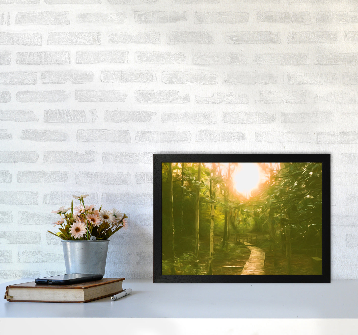 Autumn wood A3 White Frame