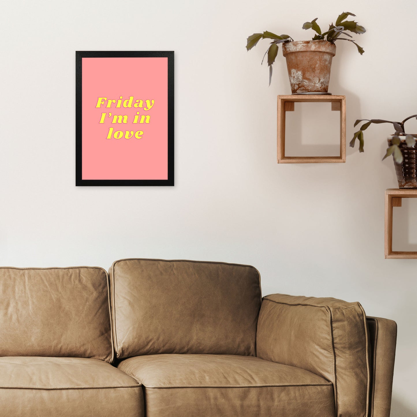 Friday I'm in love Art Print by Proper Job Studio A3 White Frame