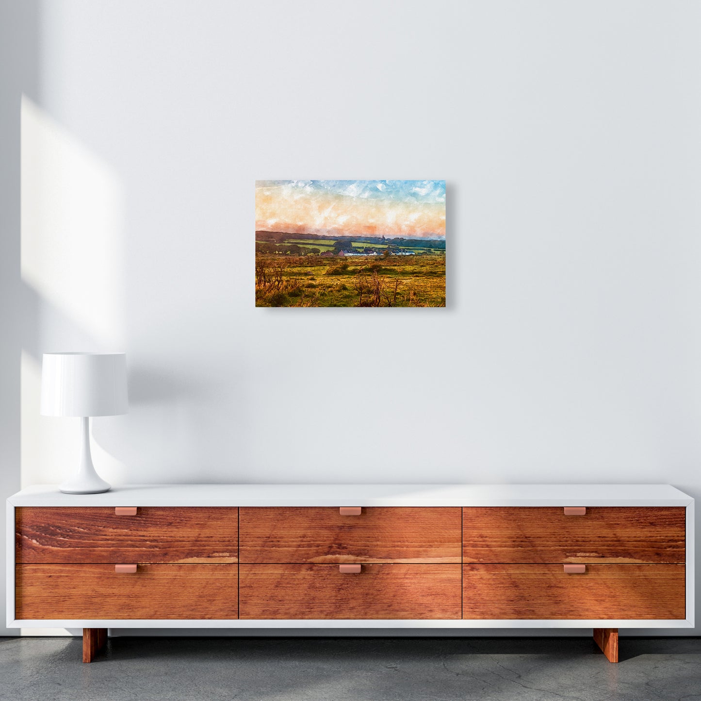 Looking over Dartmoor A3 Canvas