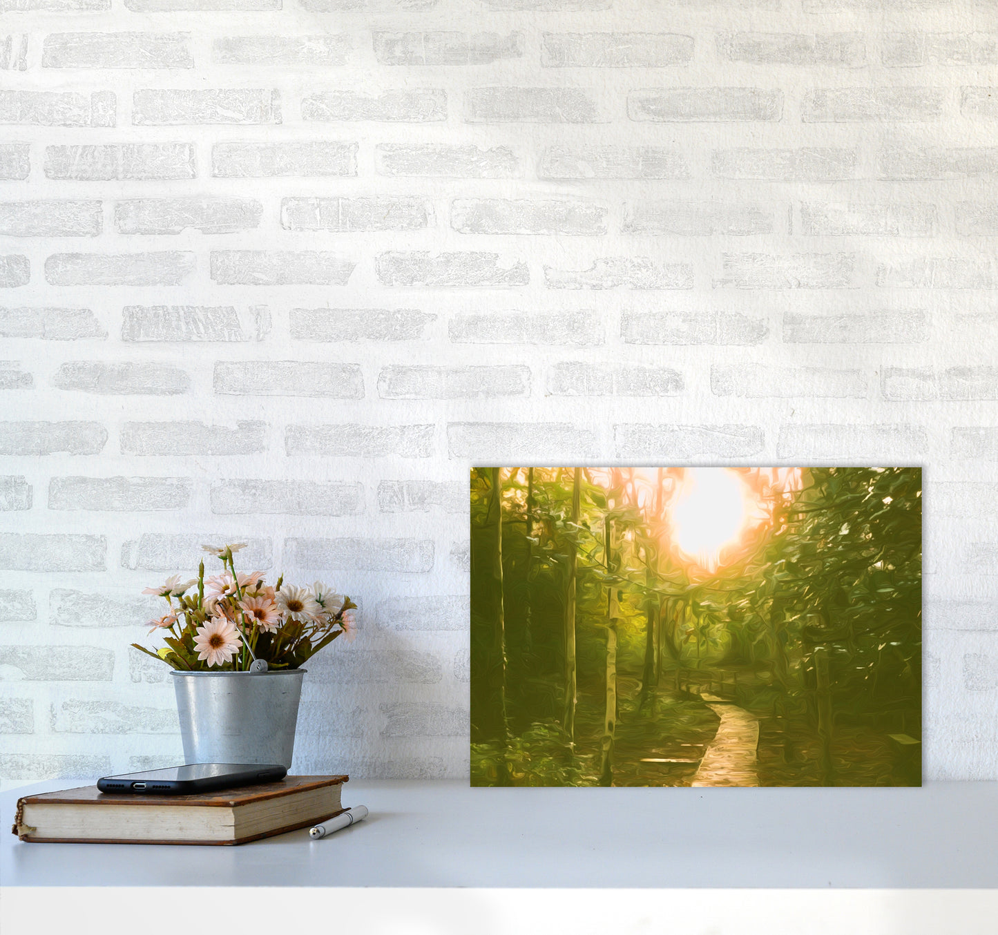 Autumn wood A3 Black Frame