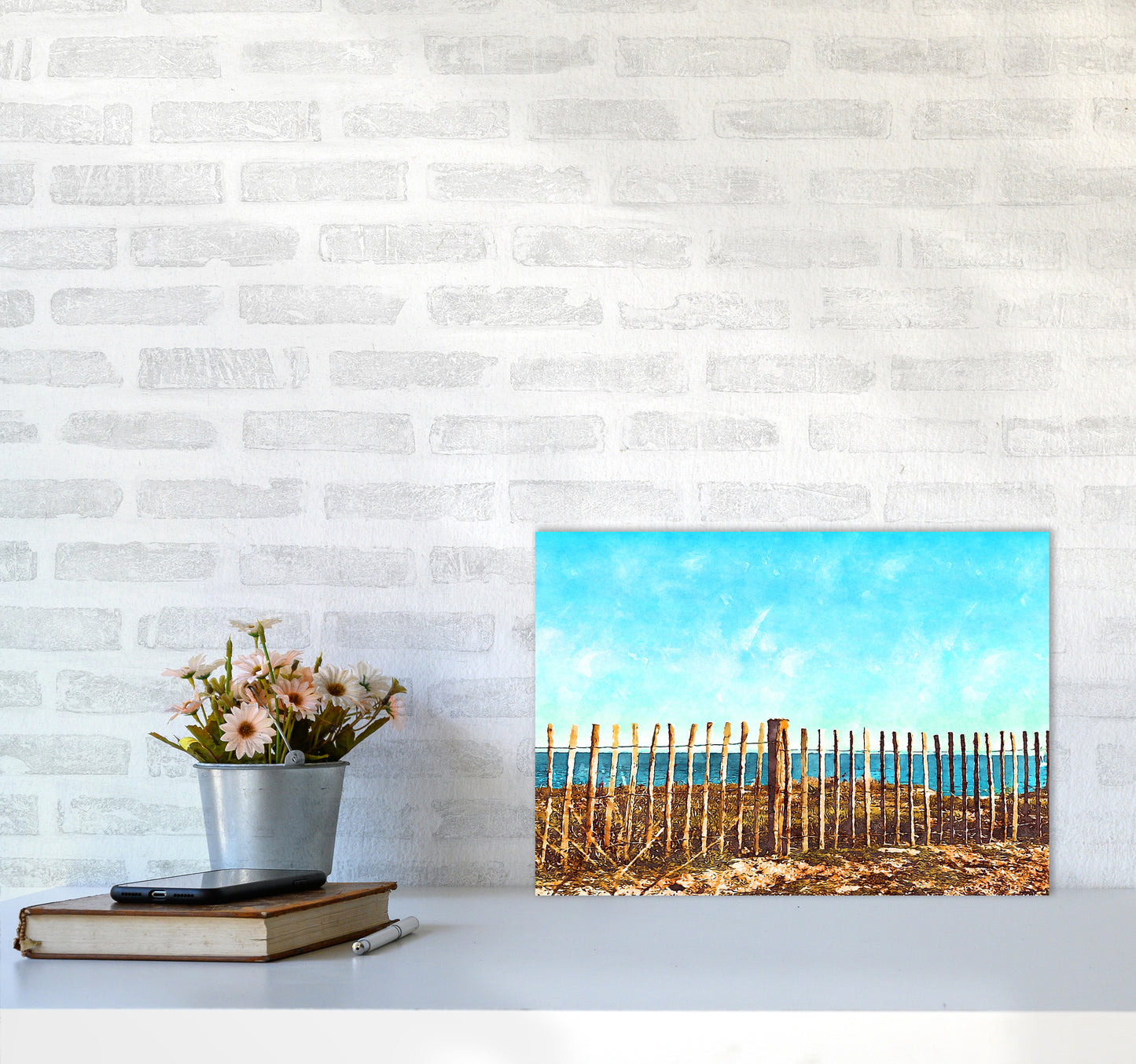A day at the beach A3 Black Frame