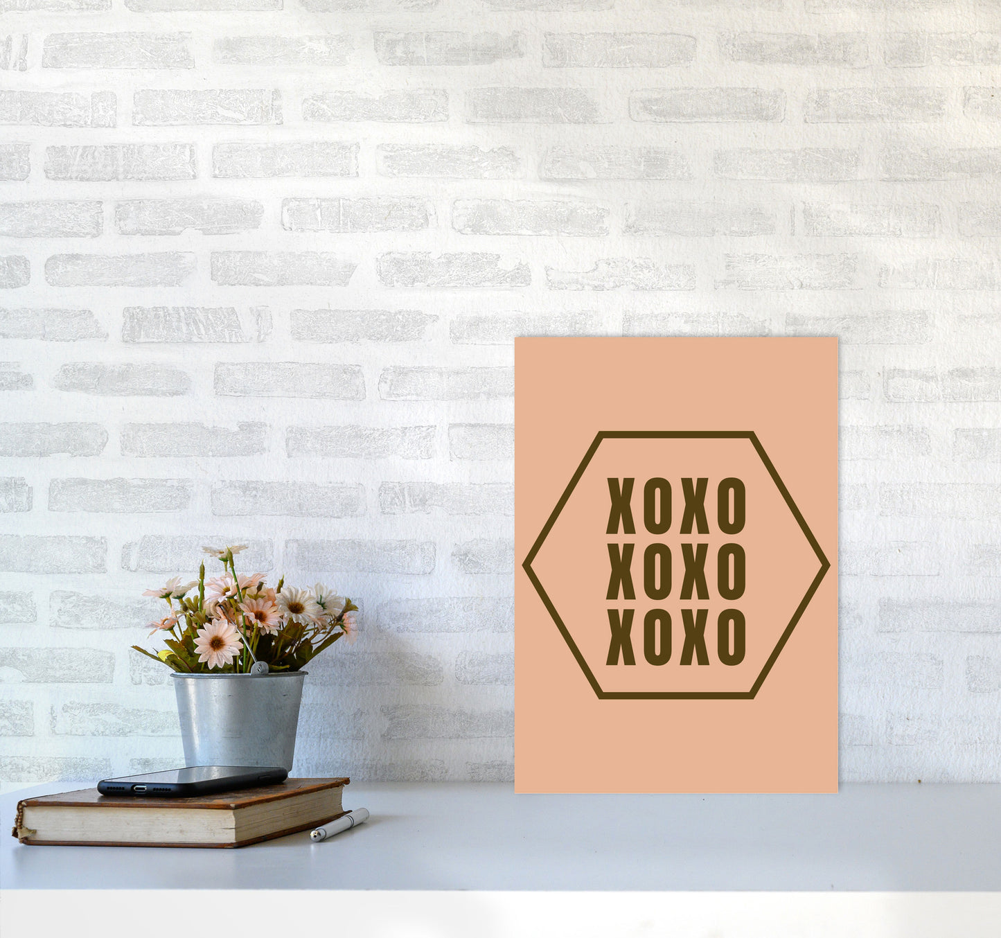 XOXO Art Print by Proper Job Studio A3 Black Frame
