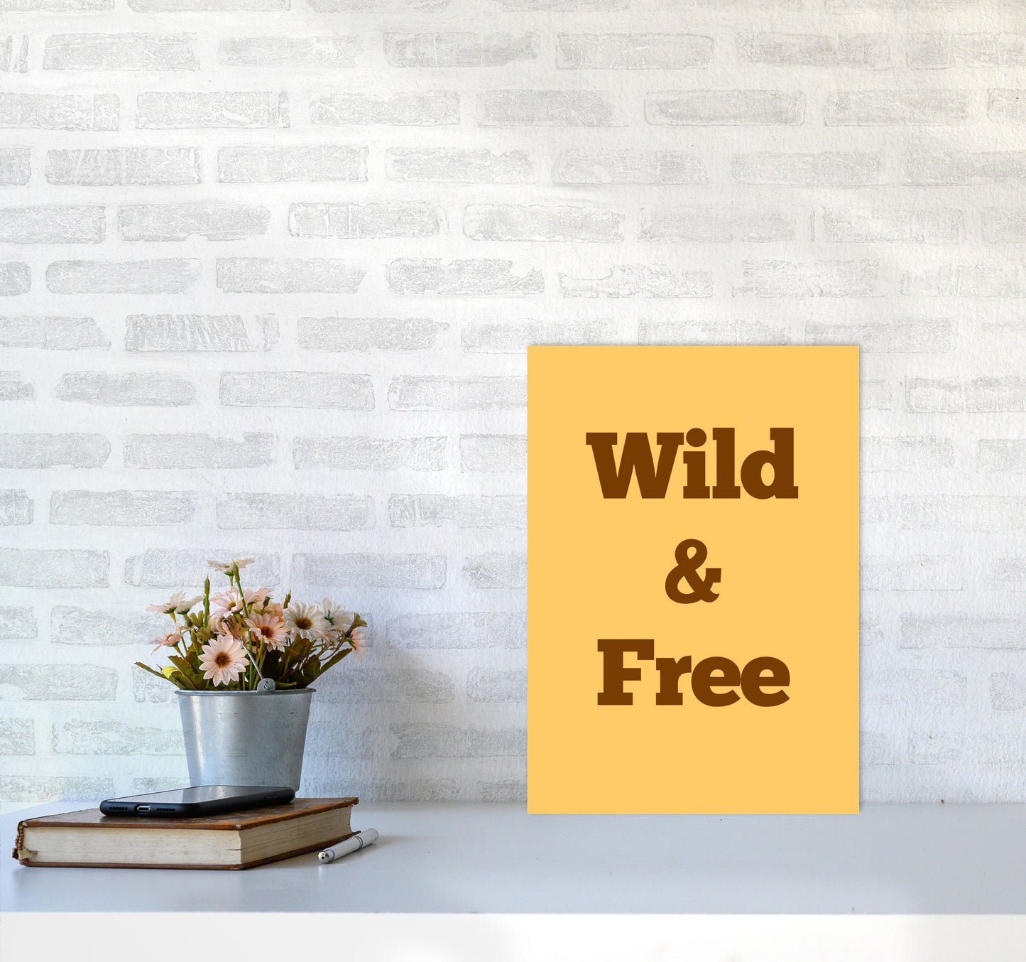 Wild & Free Art Print by Proper Job Studio A3 Black Frame