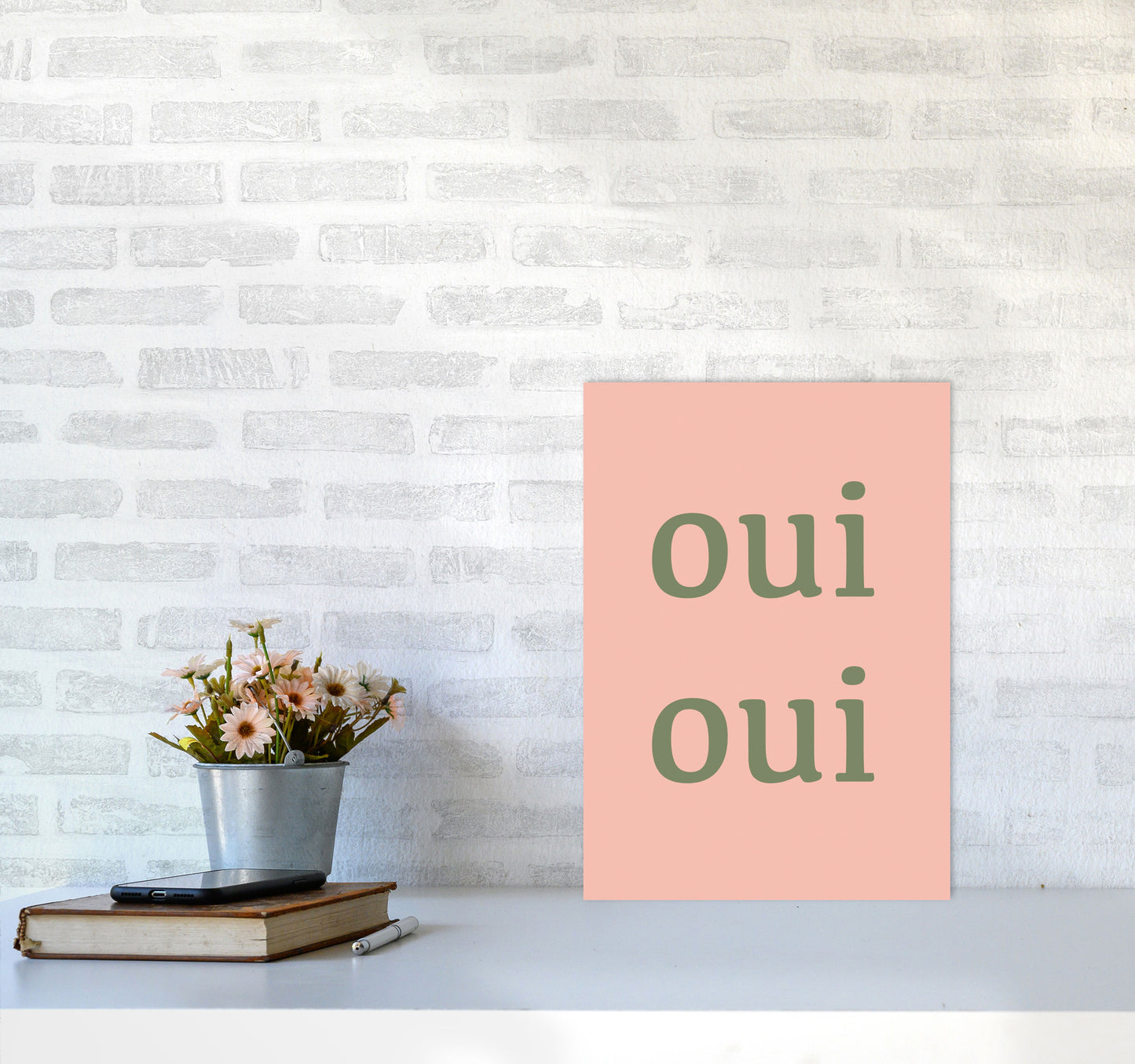 OUI OUI Art Print by Proper Job Studio A3 Black Frame