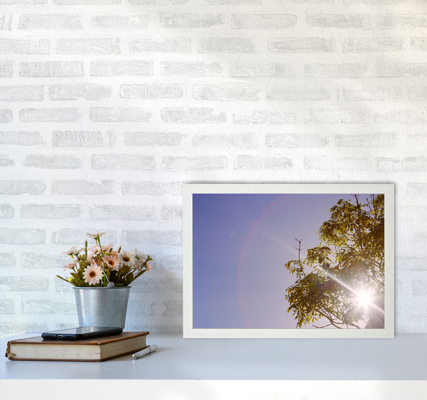 Summer haze Art Print by Proper Job Studio A3 Oak Frame