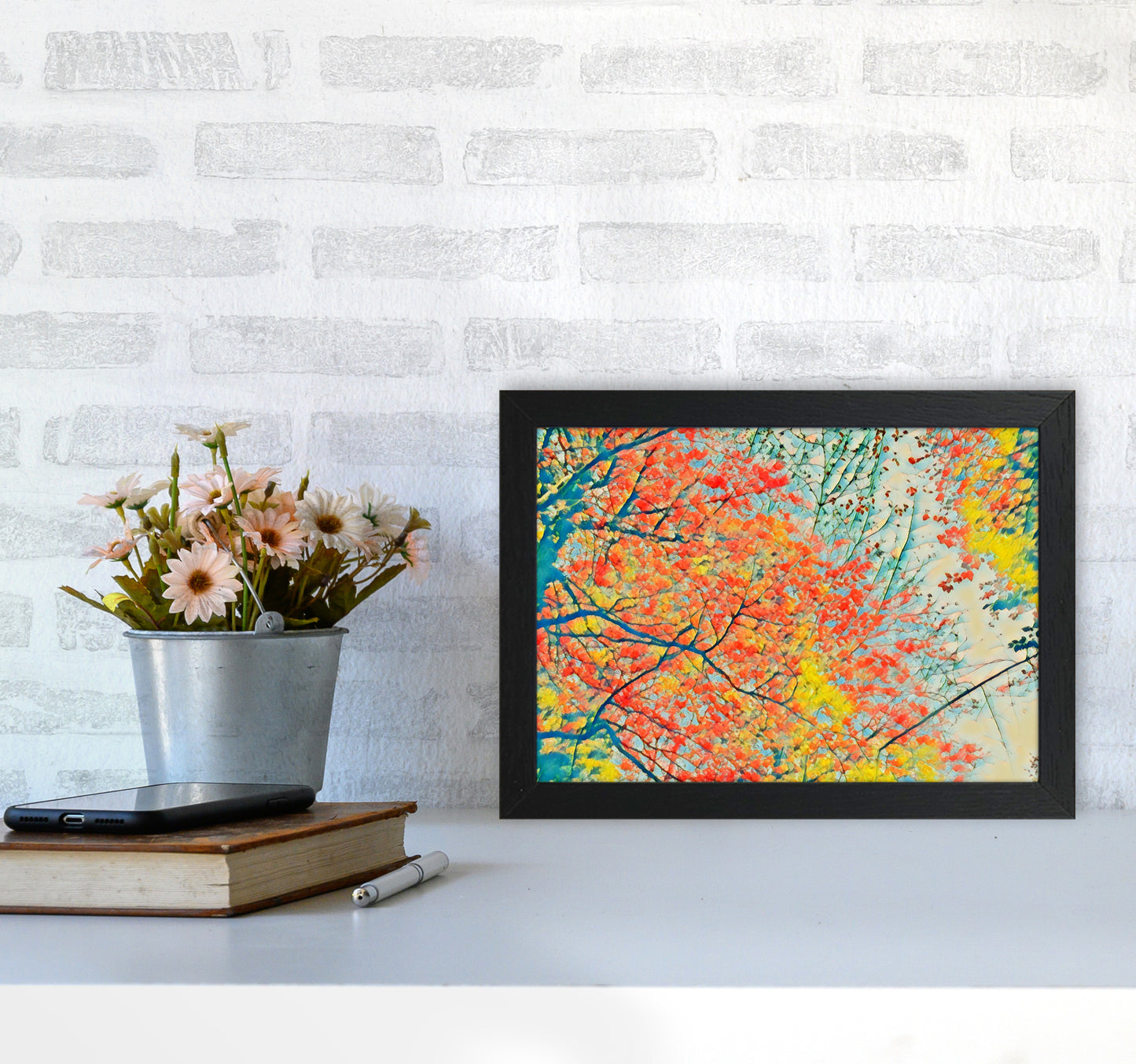 Autumn is here A4 White Frame