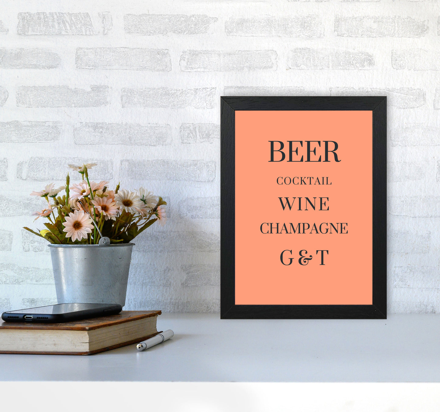 Drinks Art Print by Proper Job Studio A4 White Frame