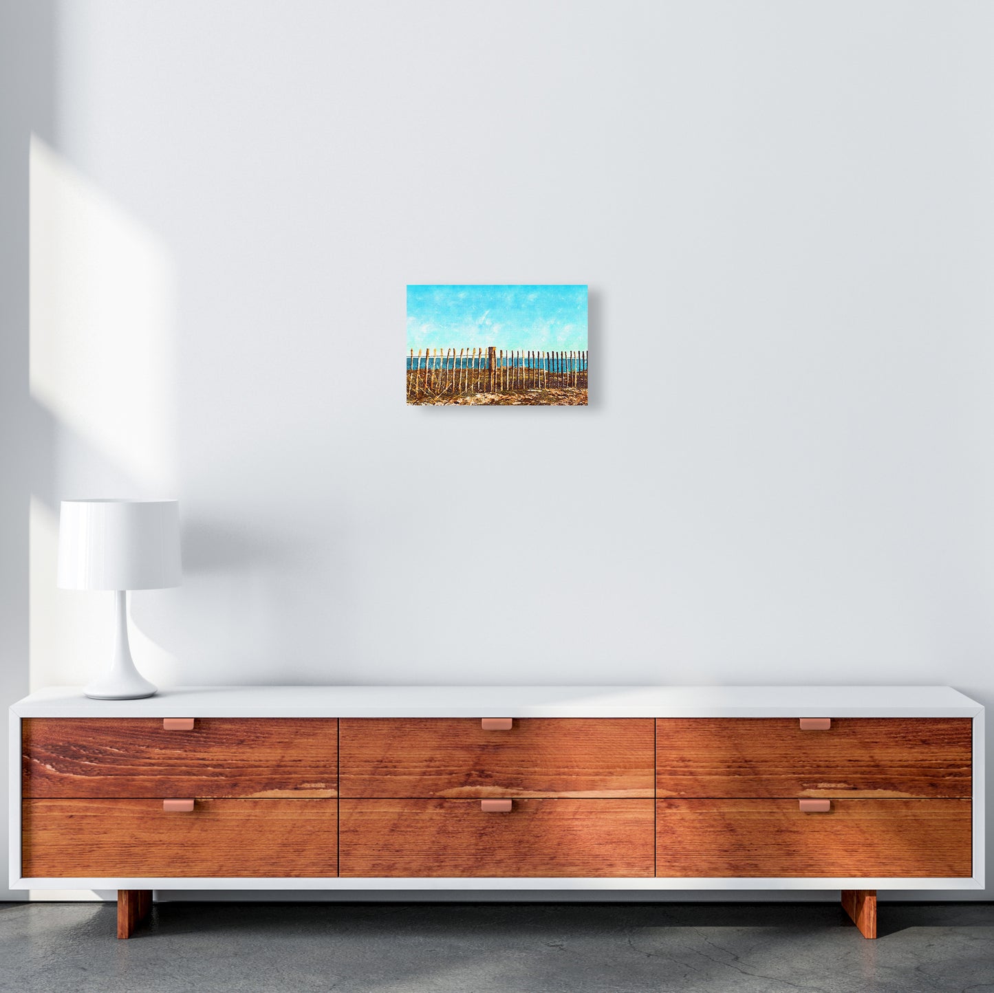 A day at the beach A4 Canvas