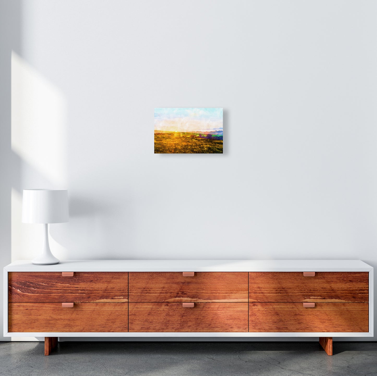 Dartmoor Sunset Art Print by Proper Job Studio A4 Canvas