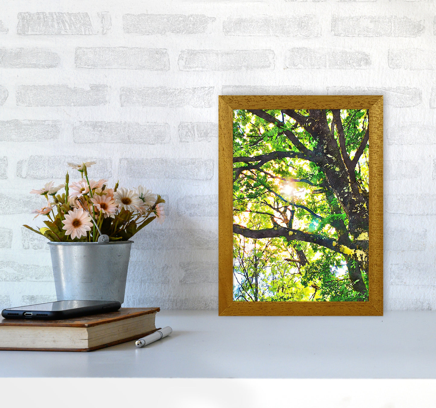 Sun through green leaves A4 Print Only