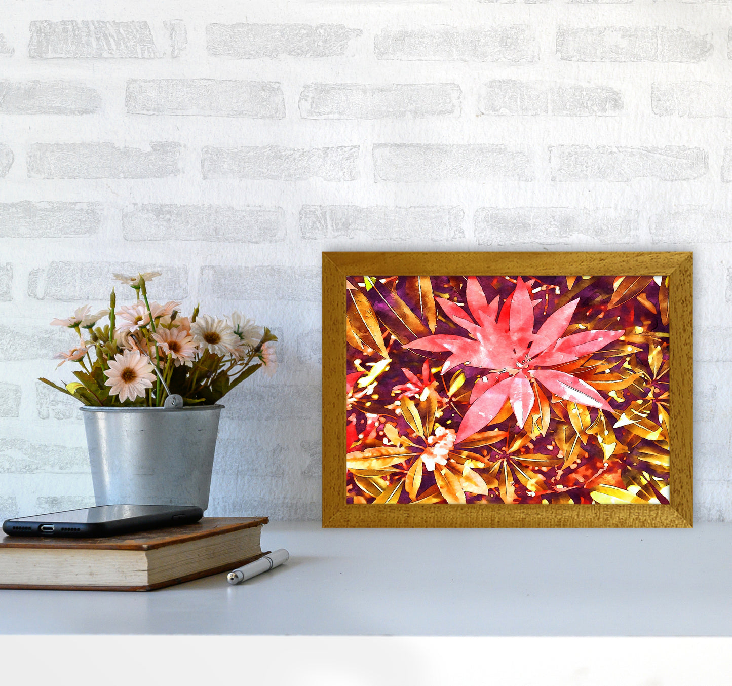 Autumnal flowers A4 Print Only