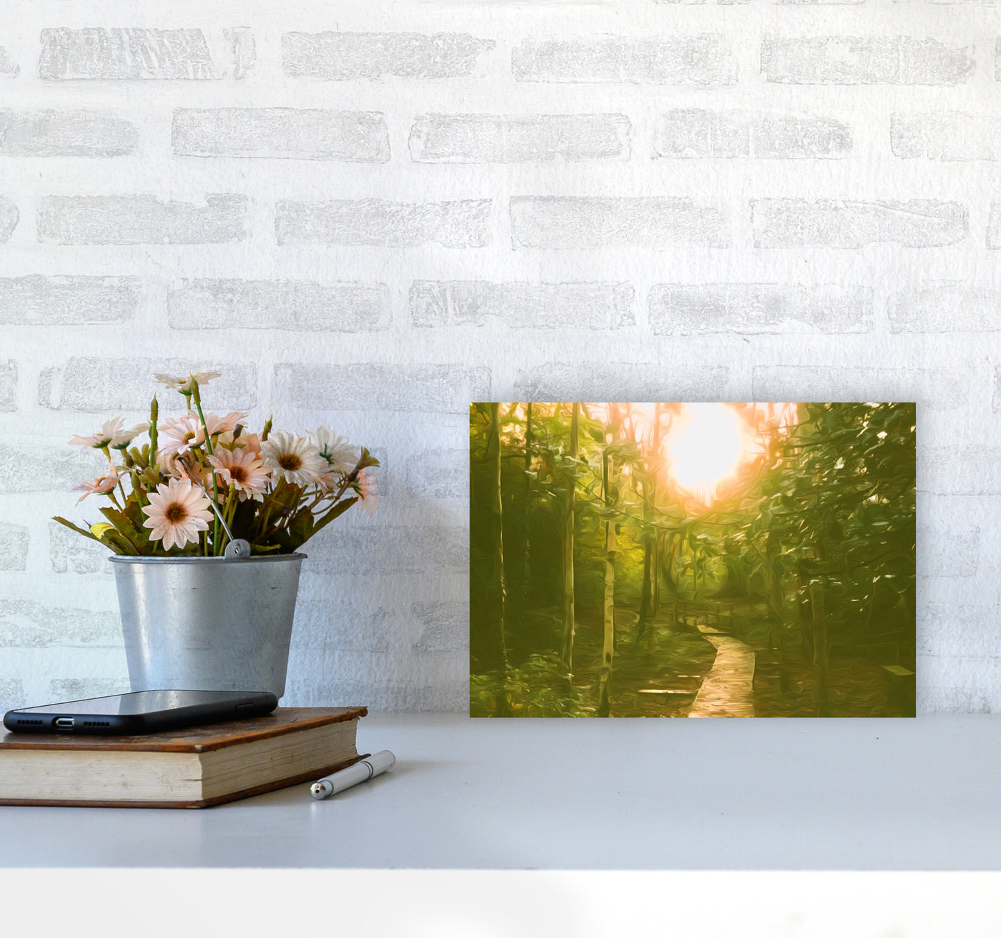 Autumn wood A4 Black Frame