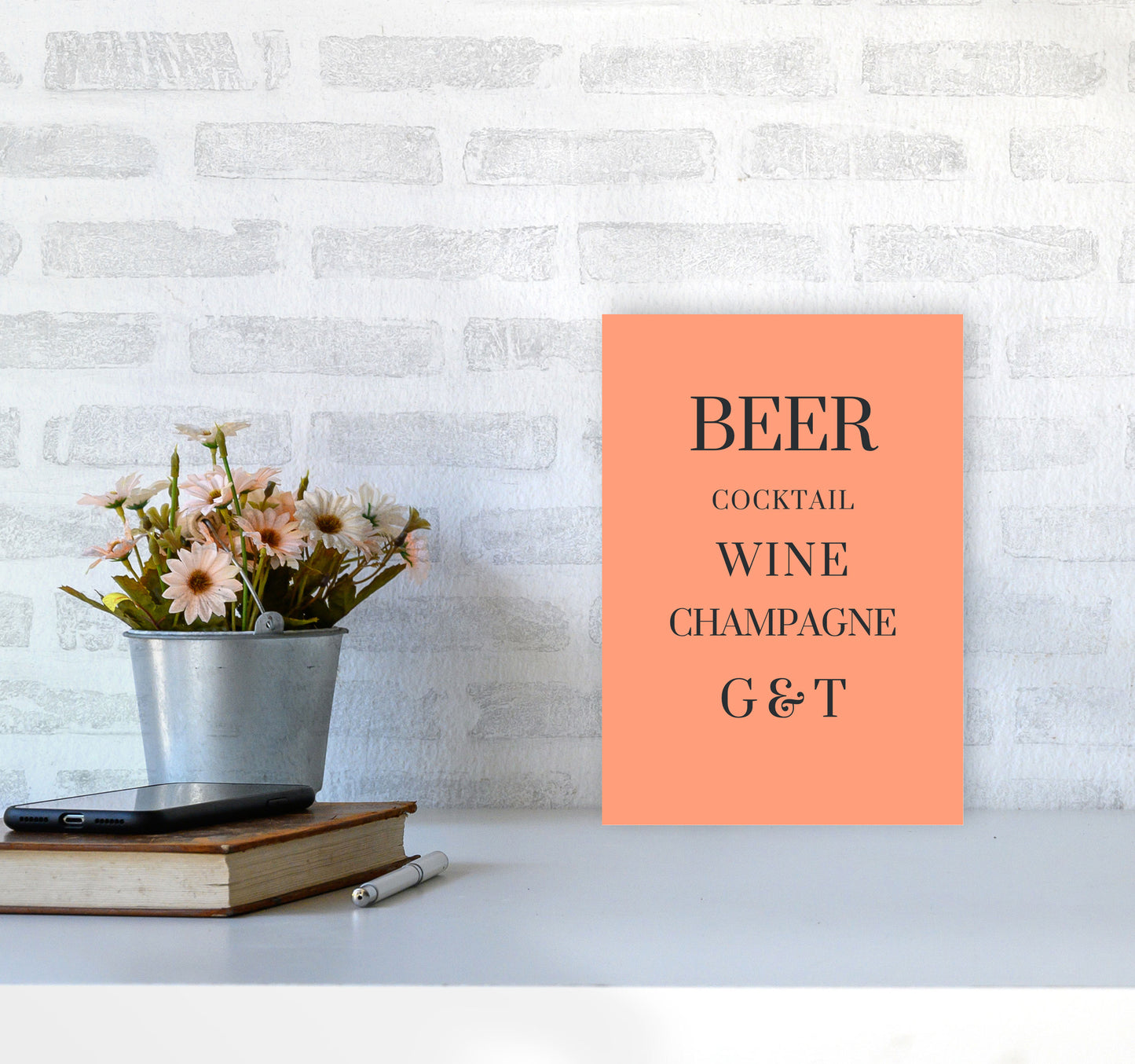 Drinks Art Print by Proper Job Studio A4 Black Frame