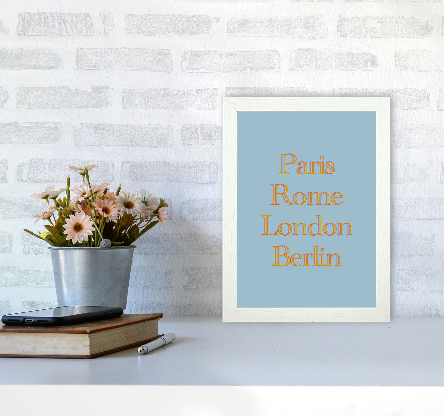 Cities (2) Art Print by Proper Job Studio A4 Oak Frame