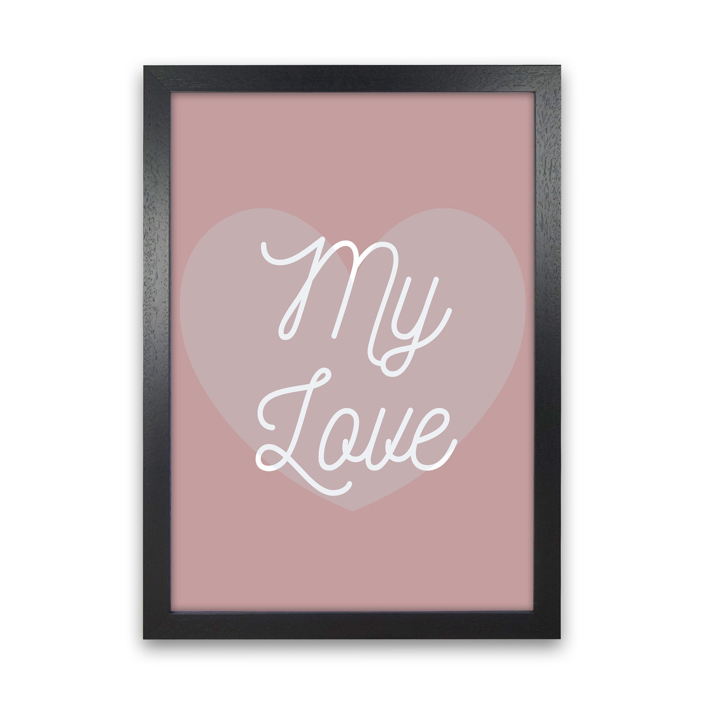 My love Quote Art Print by Proper Job Studio Black Grain