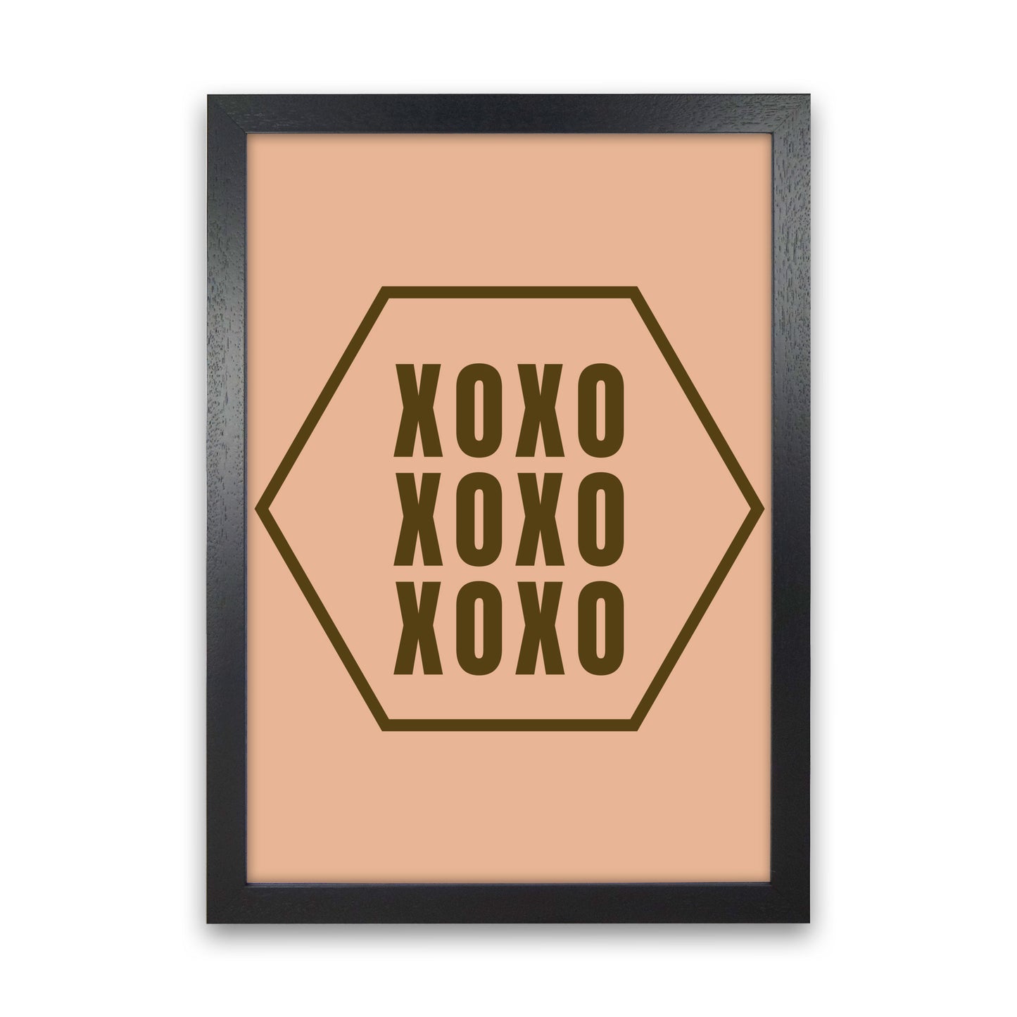 XOXO Art Print by Proper Job Studio Black Grain