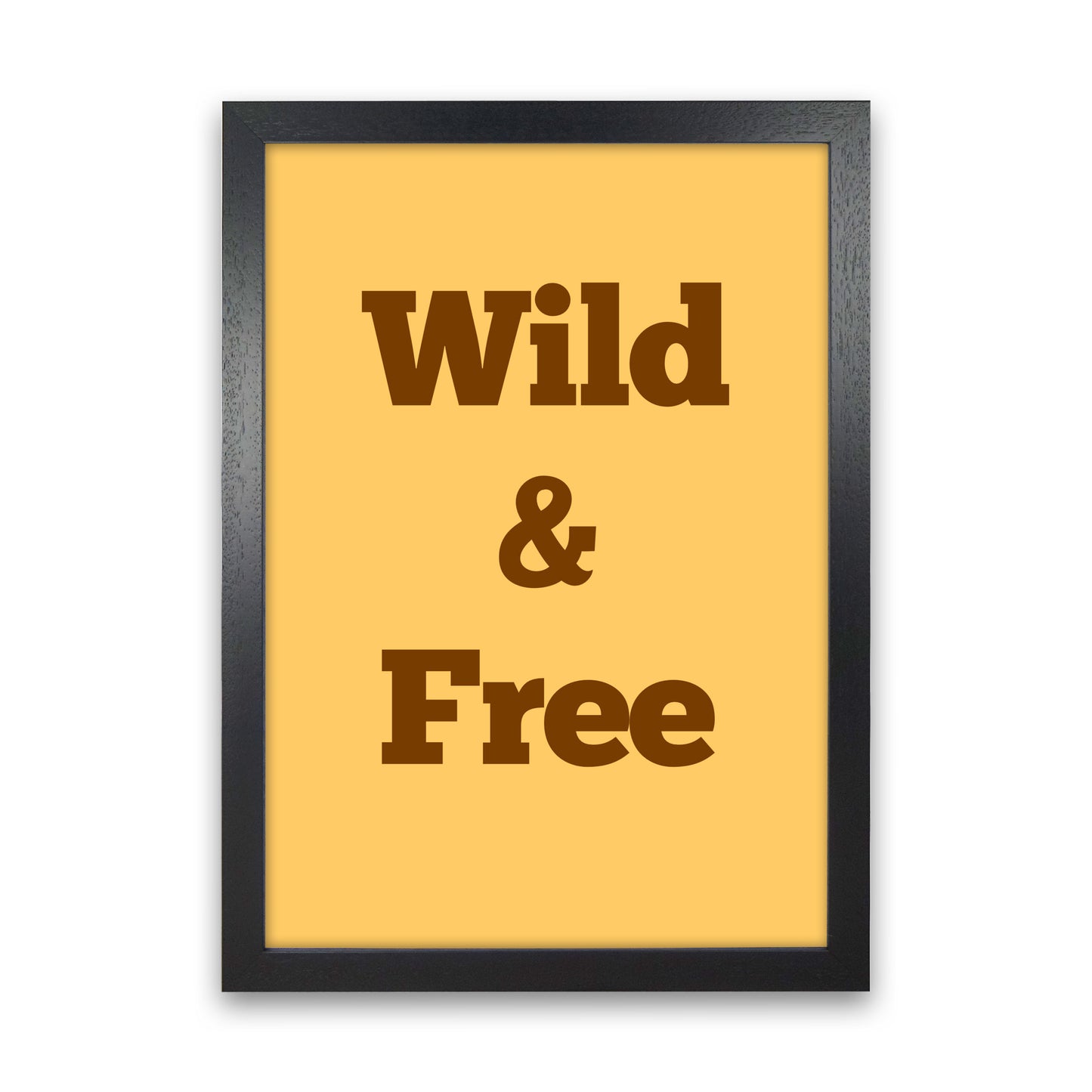 Wild & Free Art Print by Proper Job Studio Black Grain