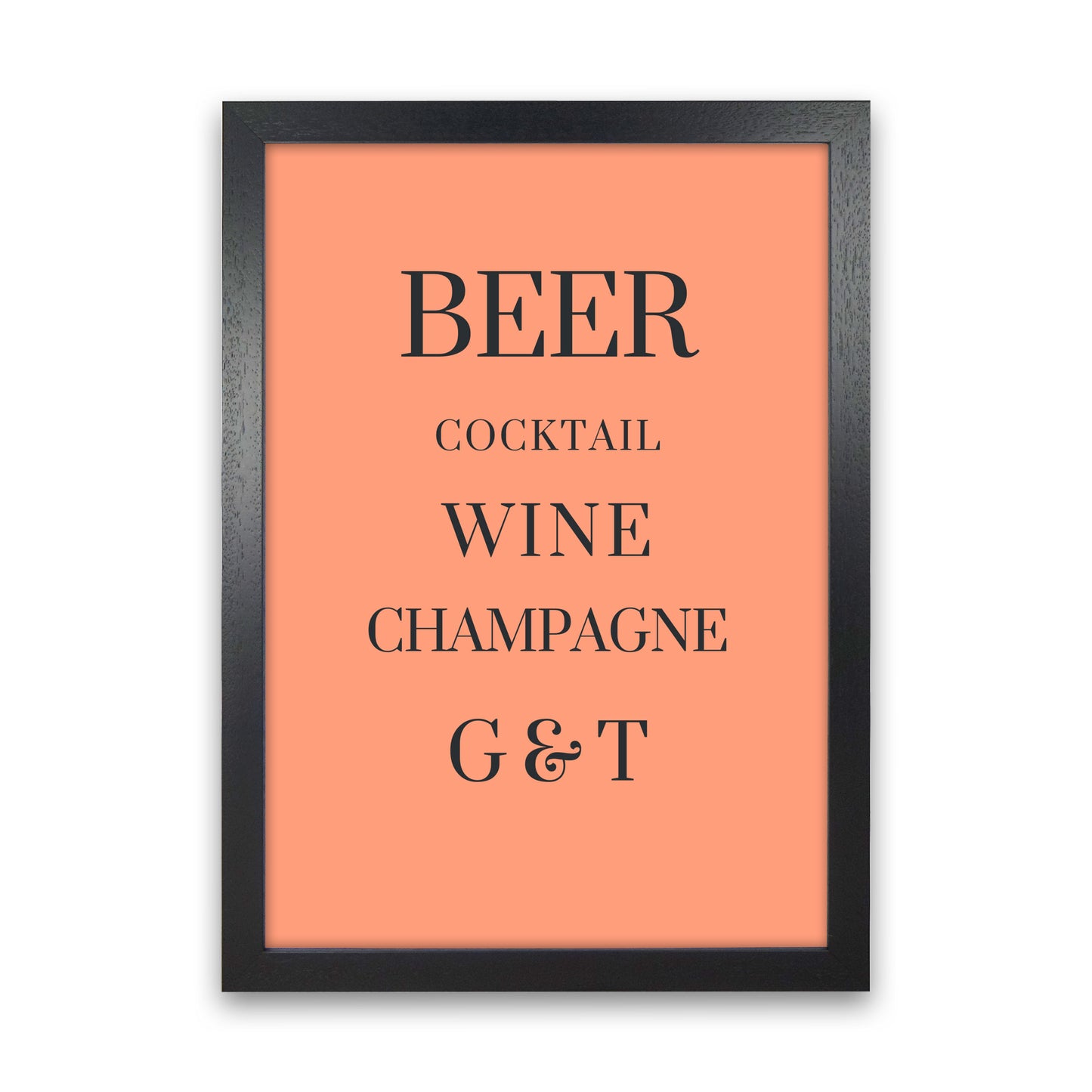 Drinks Art Print by Proper Job Studio Black Grain