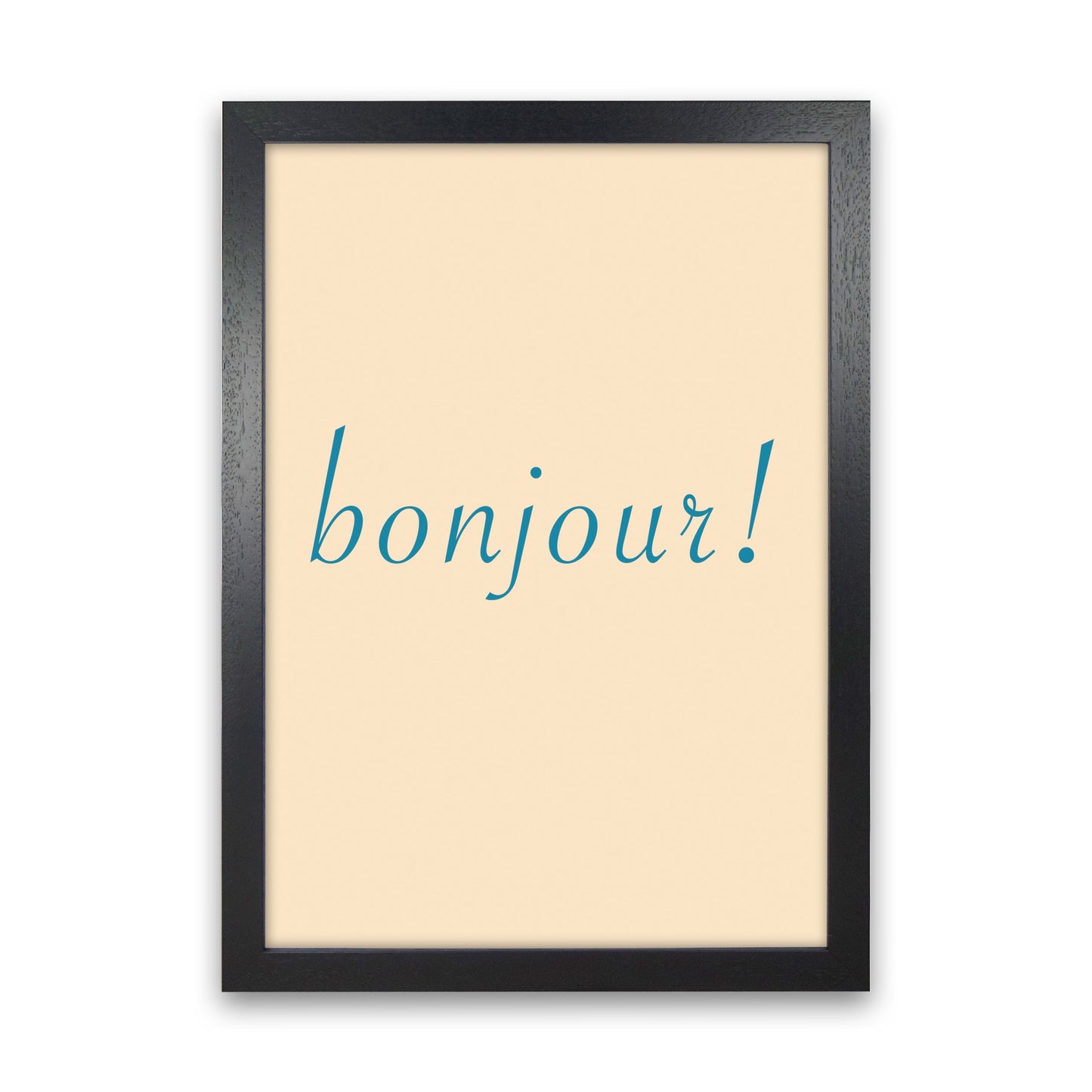 Bonjour Art Print by Proper Job Studio Black Grain