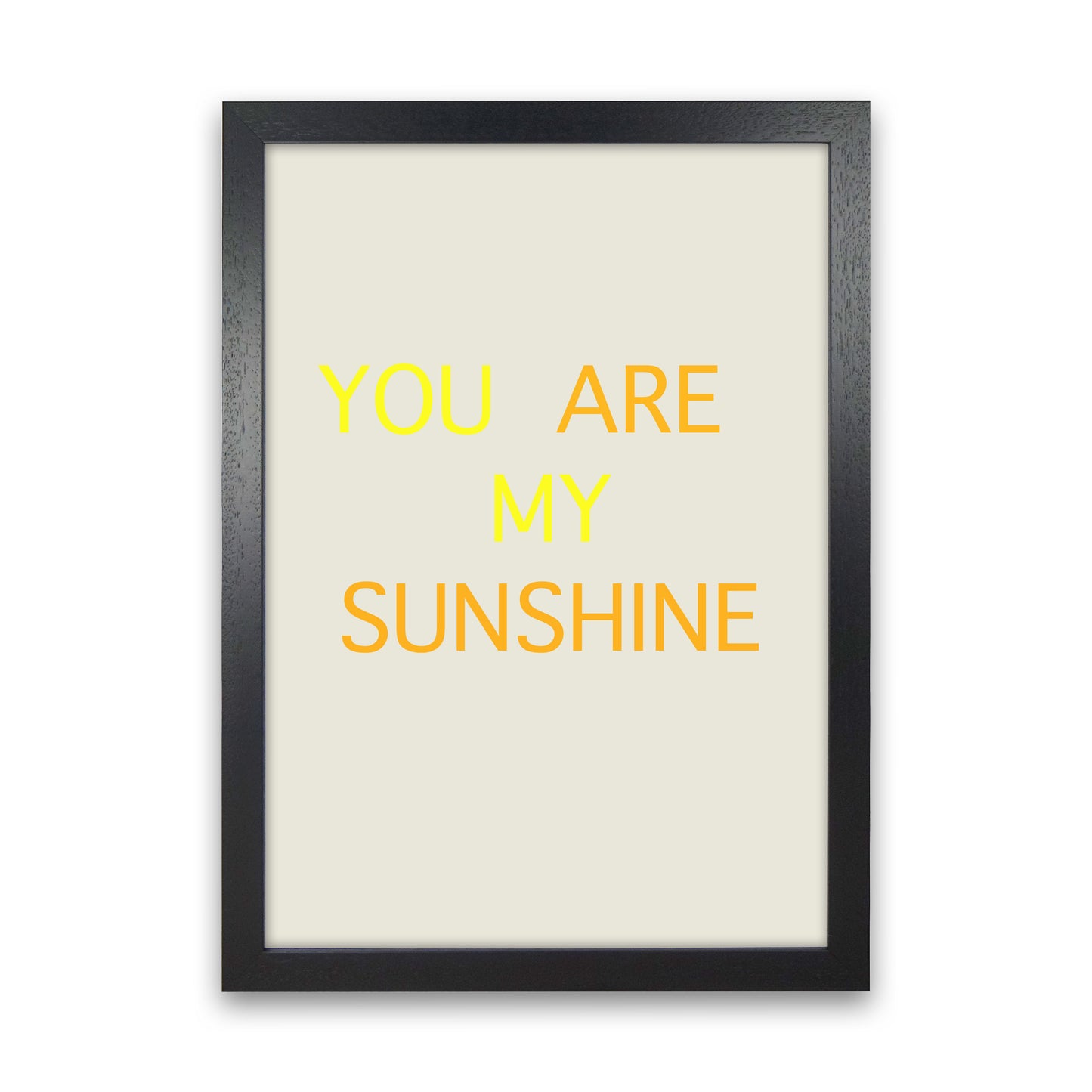My Sunshine Art Print by Proper Job Studio Black Grain