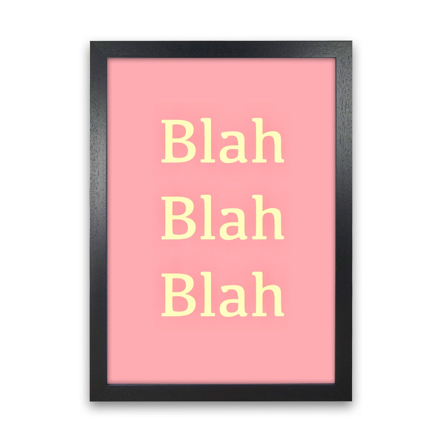 Blah Blah Blah Art Print by Proper Job Studio Black Grain