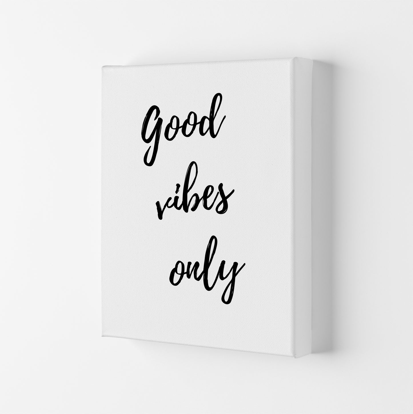 Good vibes only Quote Art Print by Proper Job Studio Canvas