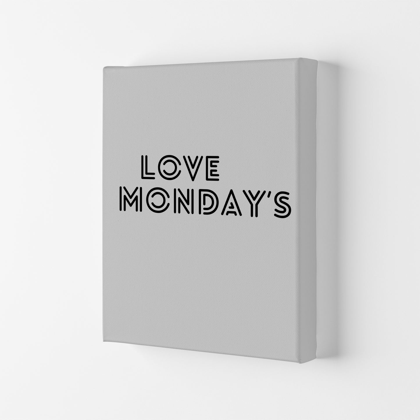 Love Monday's Quote Art Print by Proper Job Studio Canvas