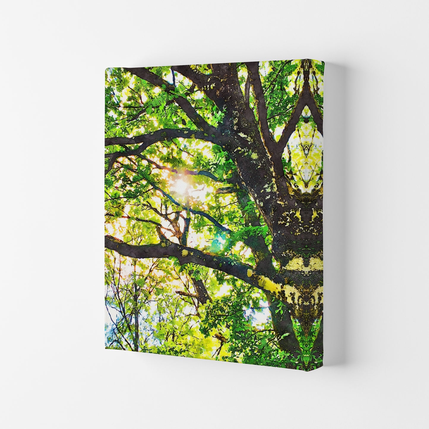 Sun through green leaves Canvas