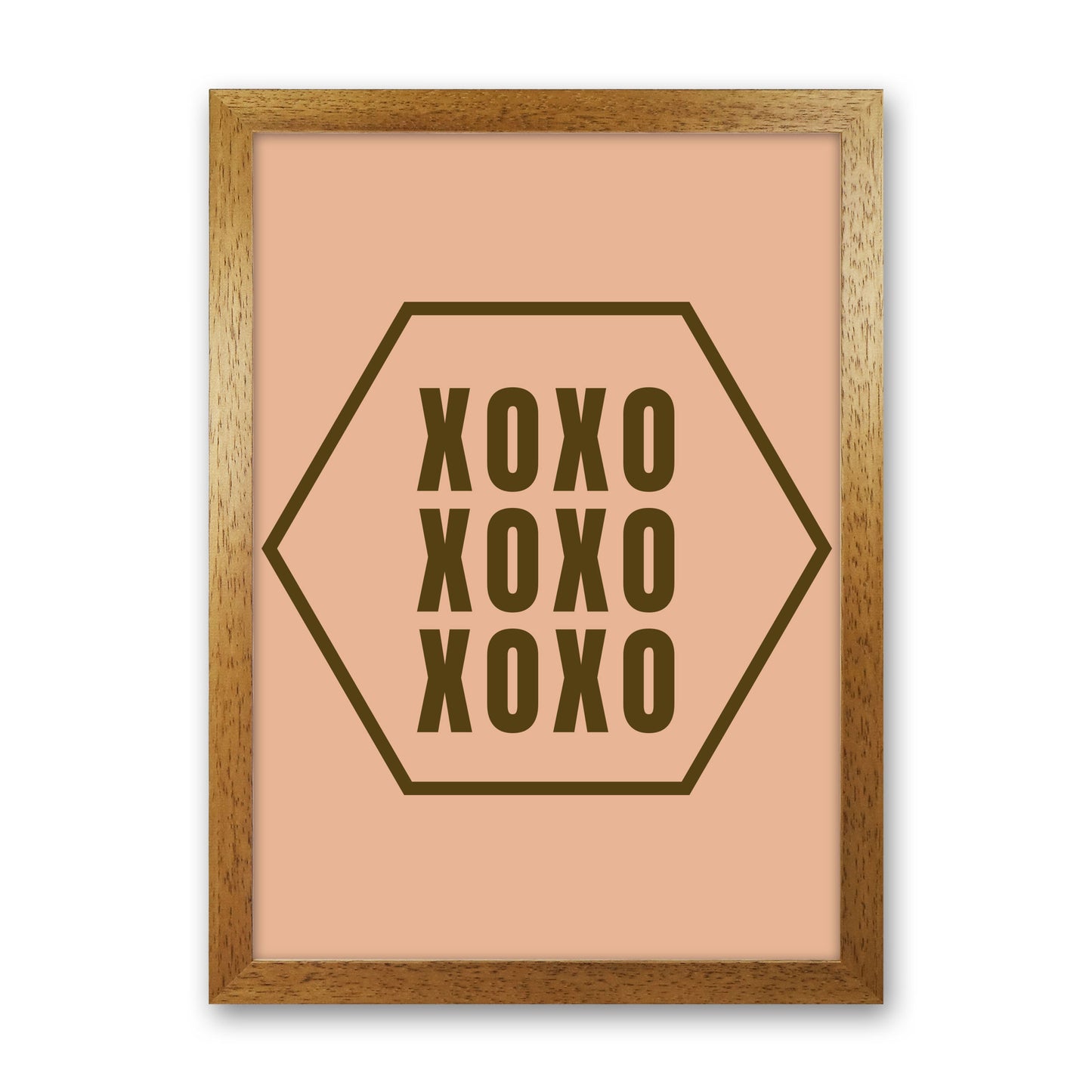 XOXO Art Print by Proper Job Studio Oak Grain