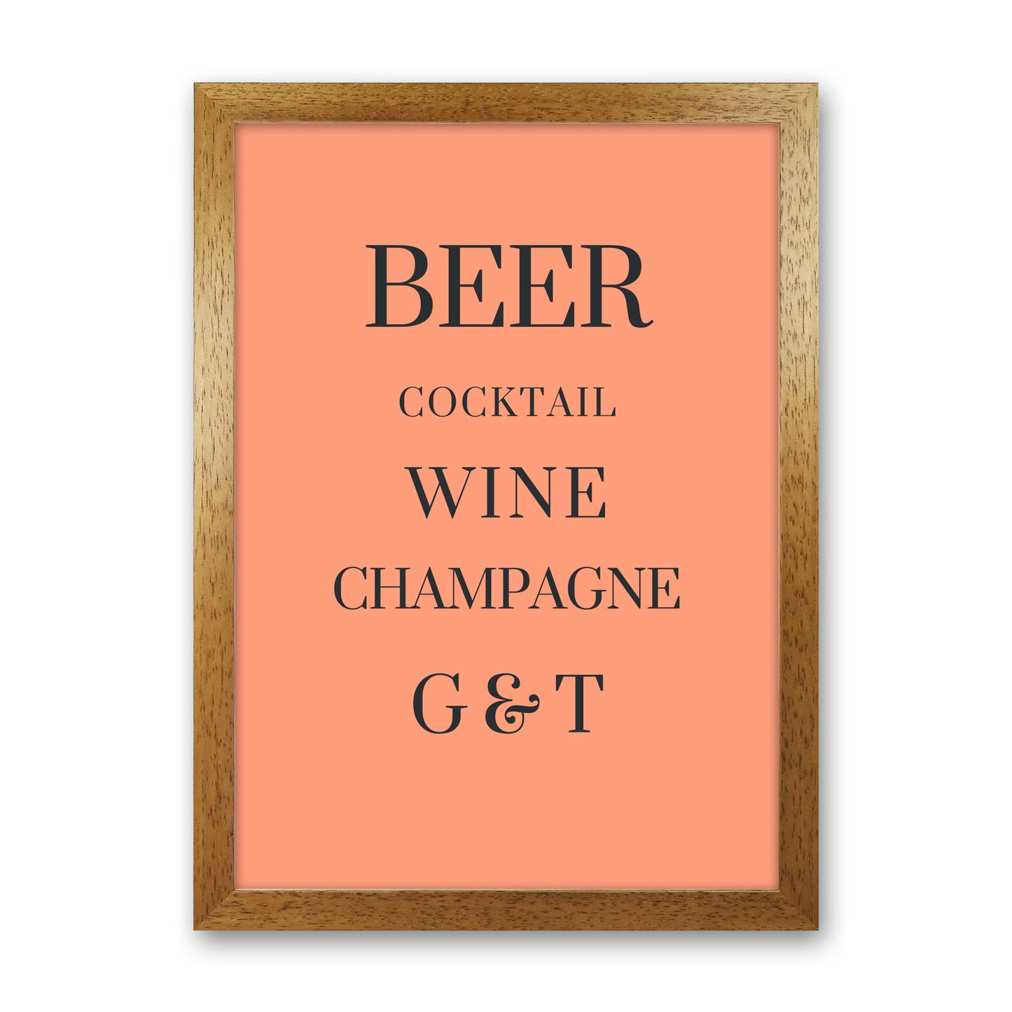 Drinks Art Print by Proper Job Studio Oak Grain