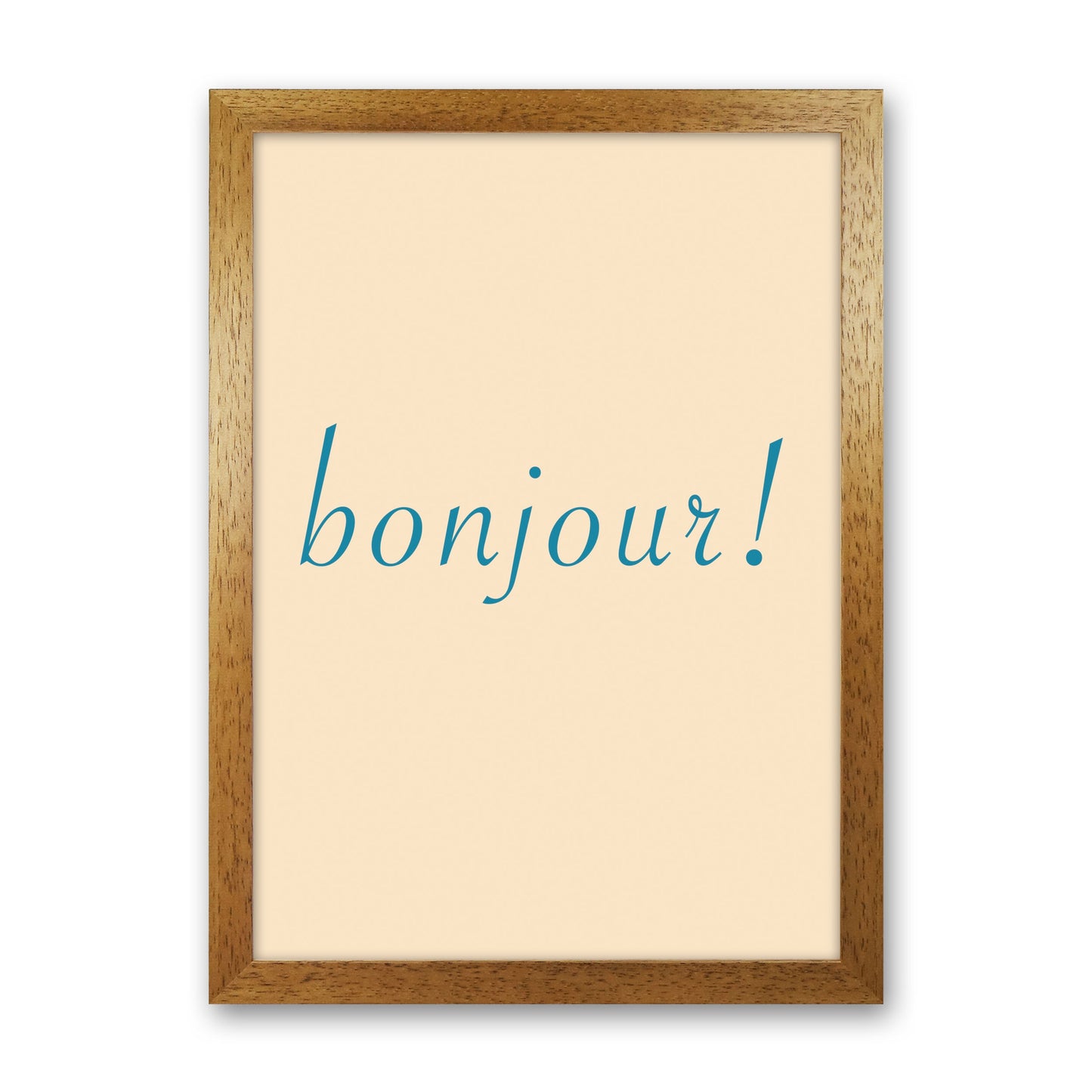 Bonjour Art Print by Proper Job Studio Oak Grain