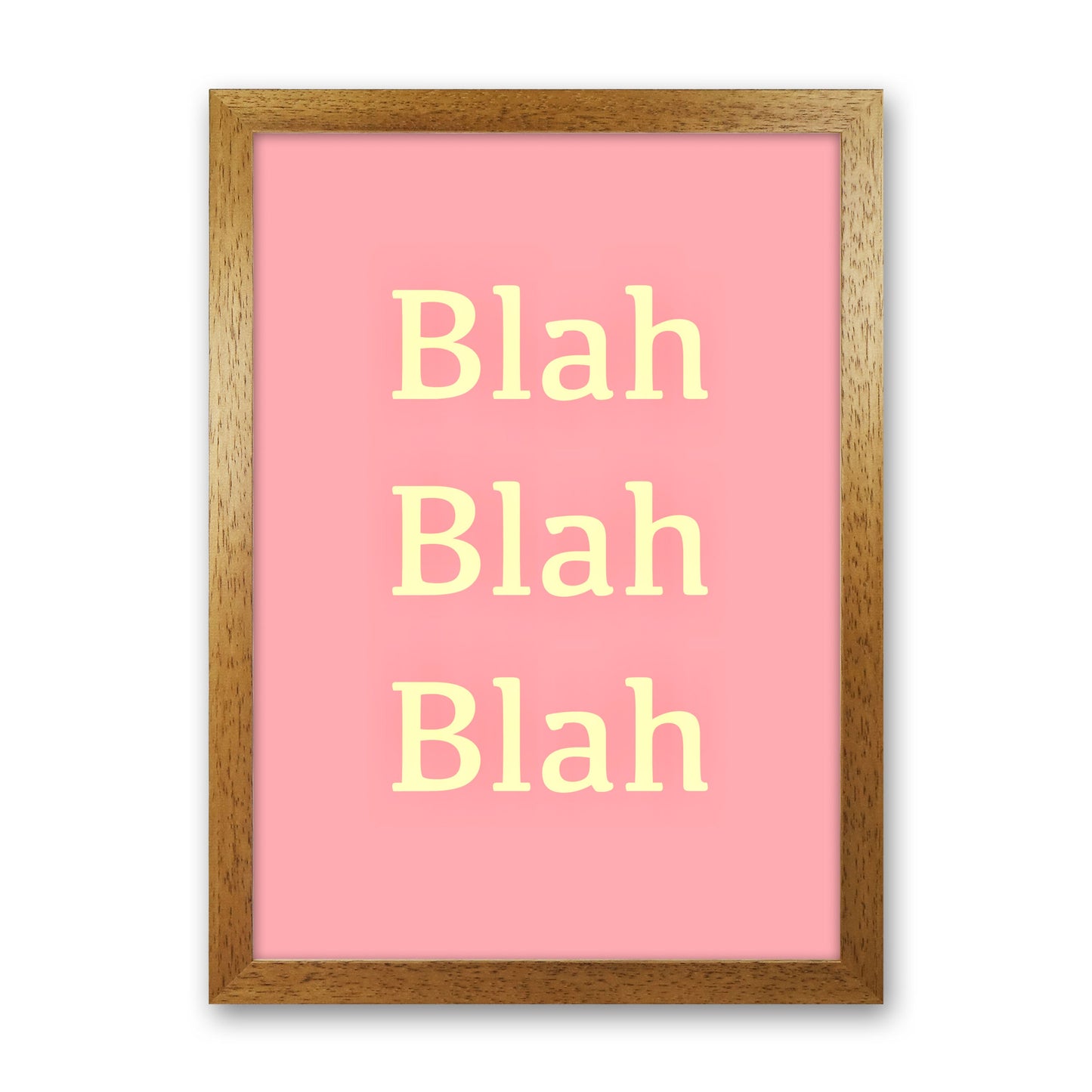 Blah Blah Blah Art Print by Proper Job Studio Oak Grain