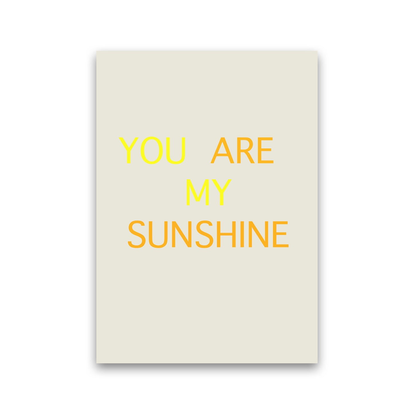 My Sunshine Art Print by Proper Job Studio Print Only