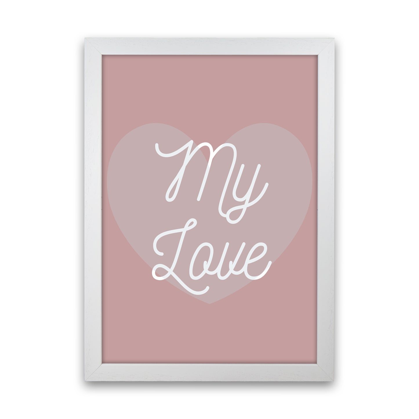 My love Quote Art Print by Proper Job Studio White Grain